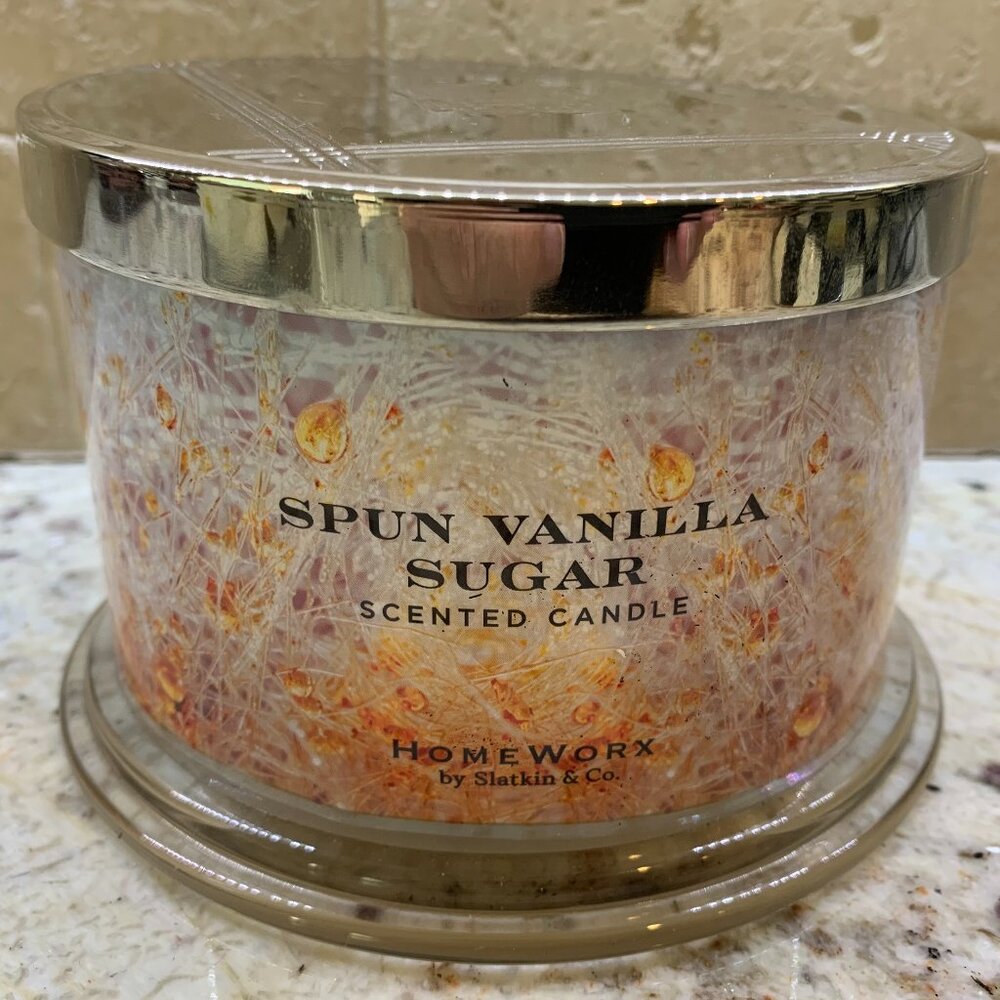 HomeWorx by Harry Slatkin Spun Vanilla Sugar Scented 4-Wick Candle 18oz